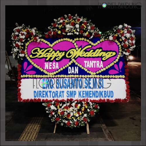 Bunga Papan Happy Wedding Bandung FBBPW-008